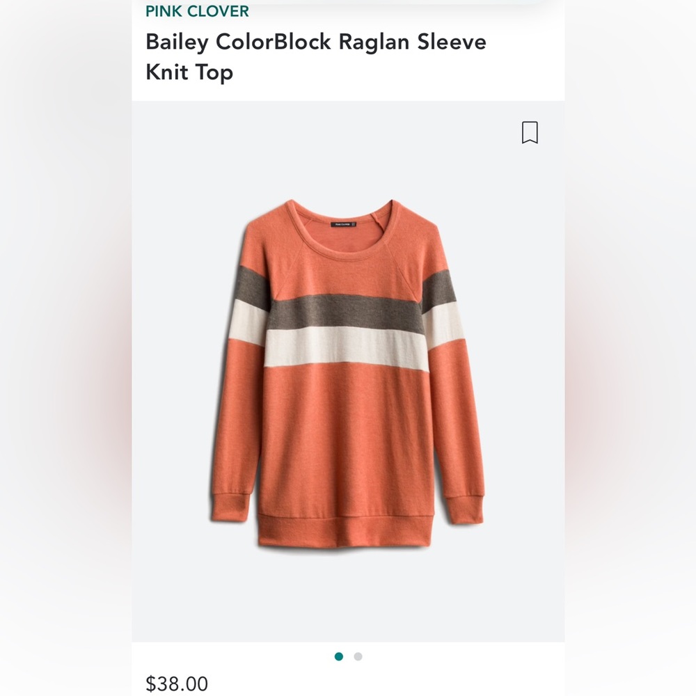 Pink clover Bailey Color block soft sweater from stitch fix